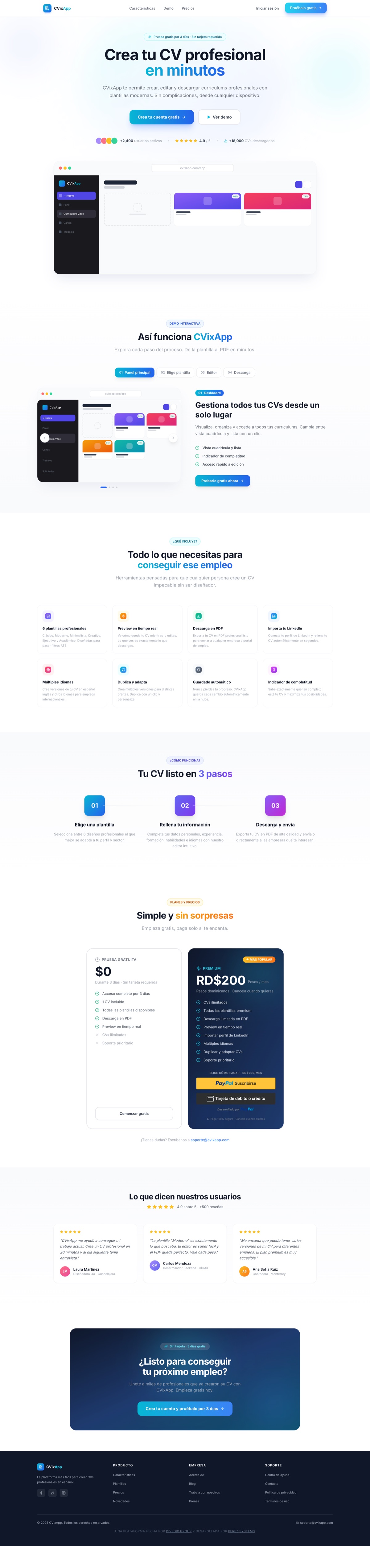 CVixApp — Curriculum Vitae Online