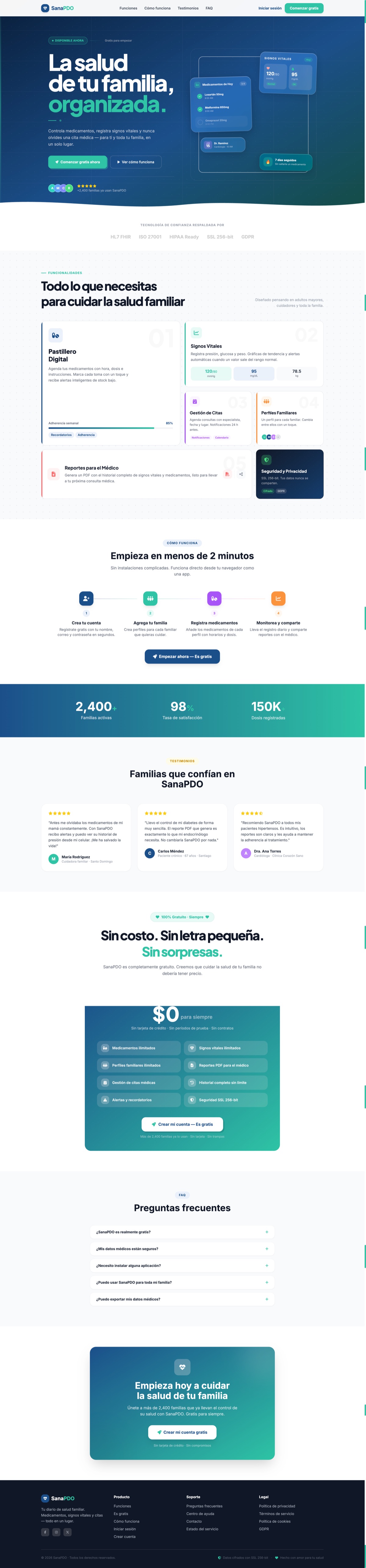 SanaPDO — Tu Diario de Salud Familiar